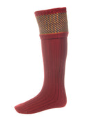 House of Cheviot Tayside Shooting Socks #Colour_Brick Red