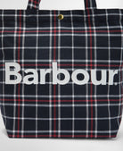 Barbour Navy/Red Check Mini Telfield Tartan Tote #Colour_Navy/Red Check