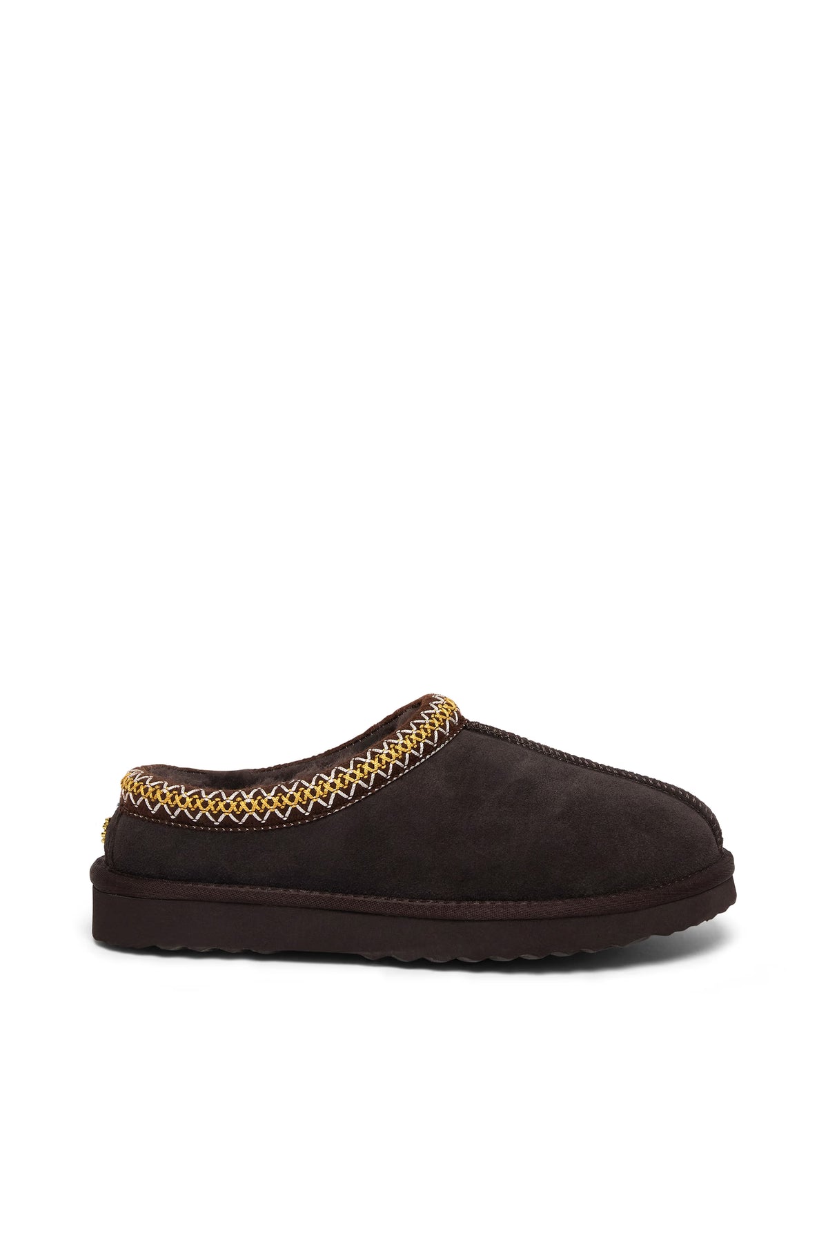 Holland Cooper Ultra Low Shearling Mule #Colour_Chocolate