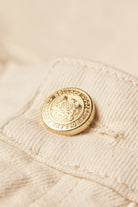 Utility Denim Shorts -    oatmeal - 16 - View 101
