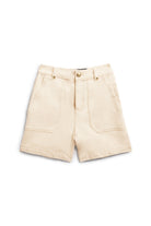 Utility Denim Shorts -    oatmeal - 16 - View 98