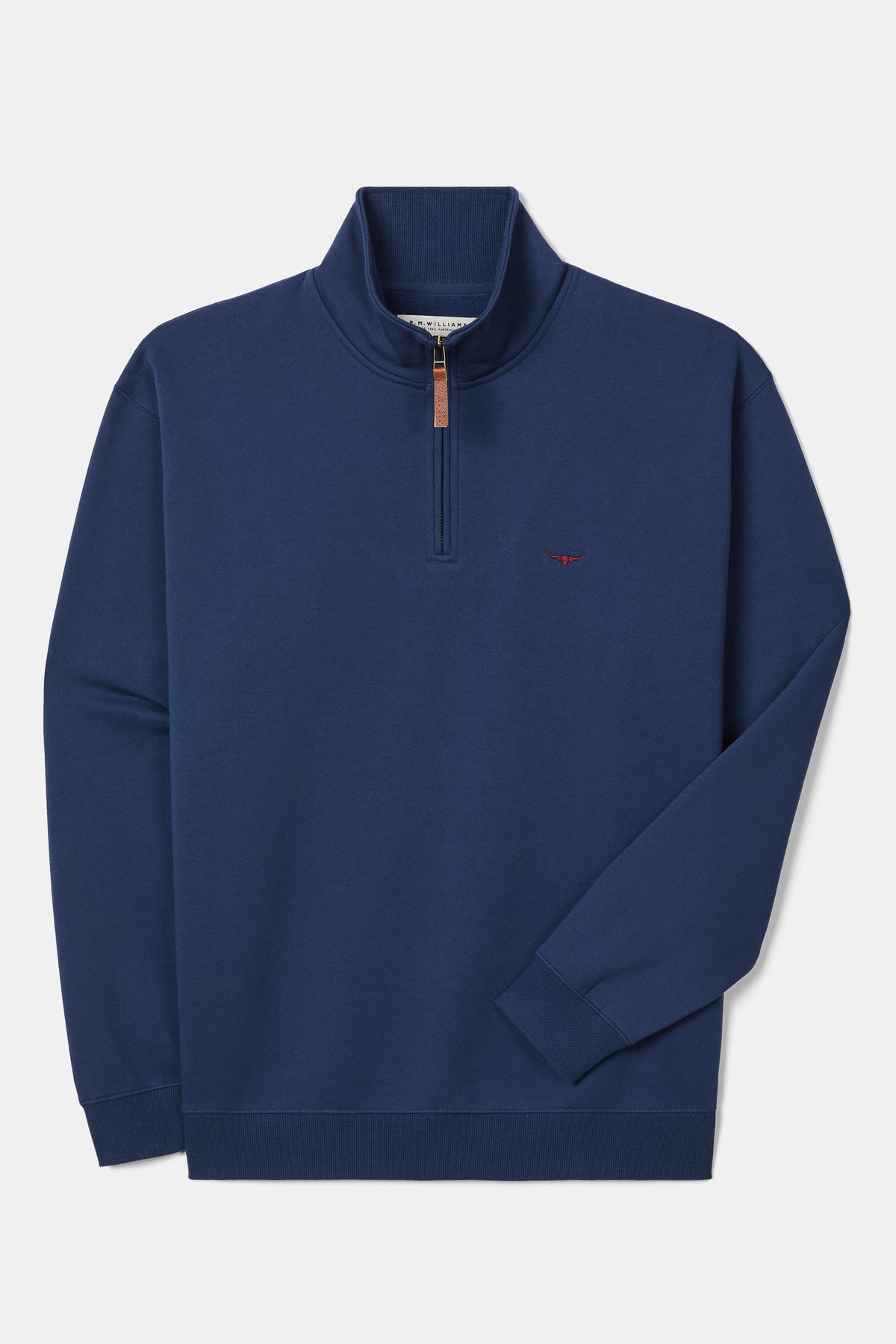 R.M. Williams Mulyungarie 1/4 Zip Sweatshirt #Colour_Vintage Blue