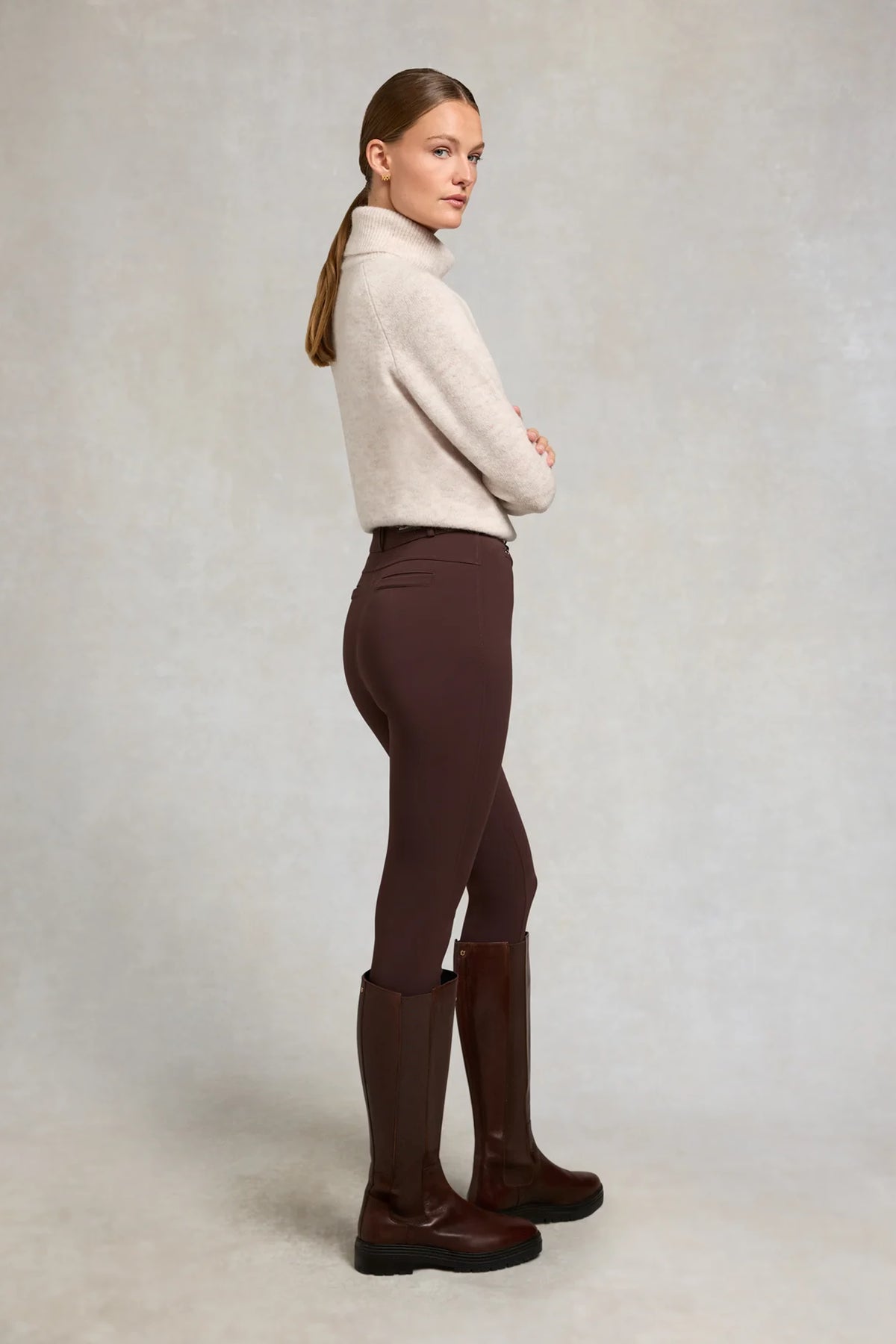 Holland Cooper Contour Trouser #Colour_Walnut