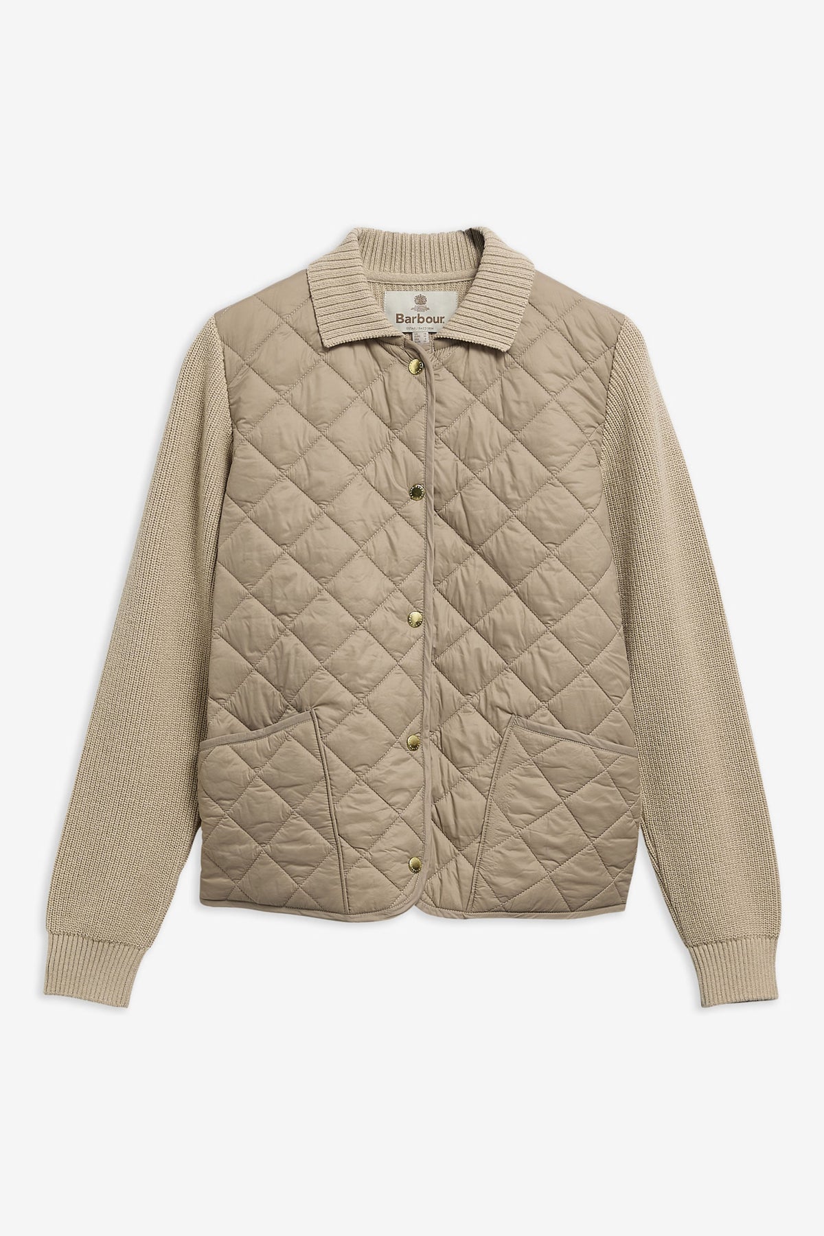 Barbour Allendale Knitted Cardigan #Colour_Warm Trench