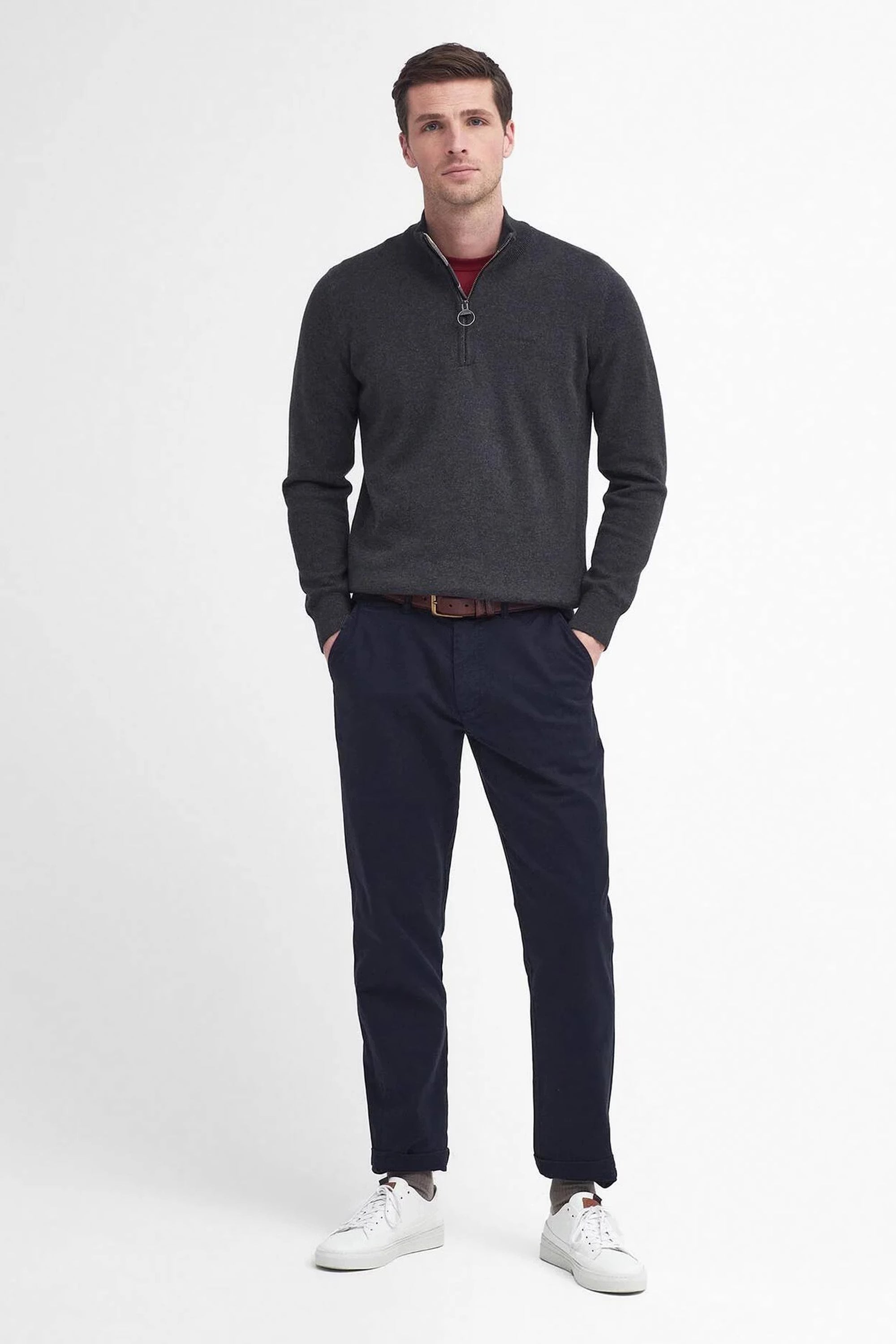 Barbour Washed Twill Tailored Trouser #Colour_Navy