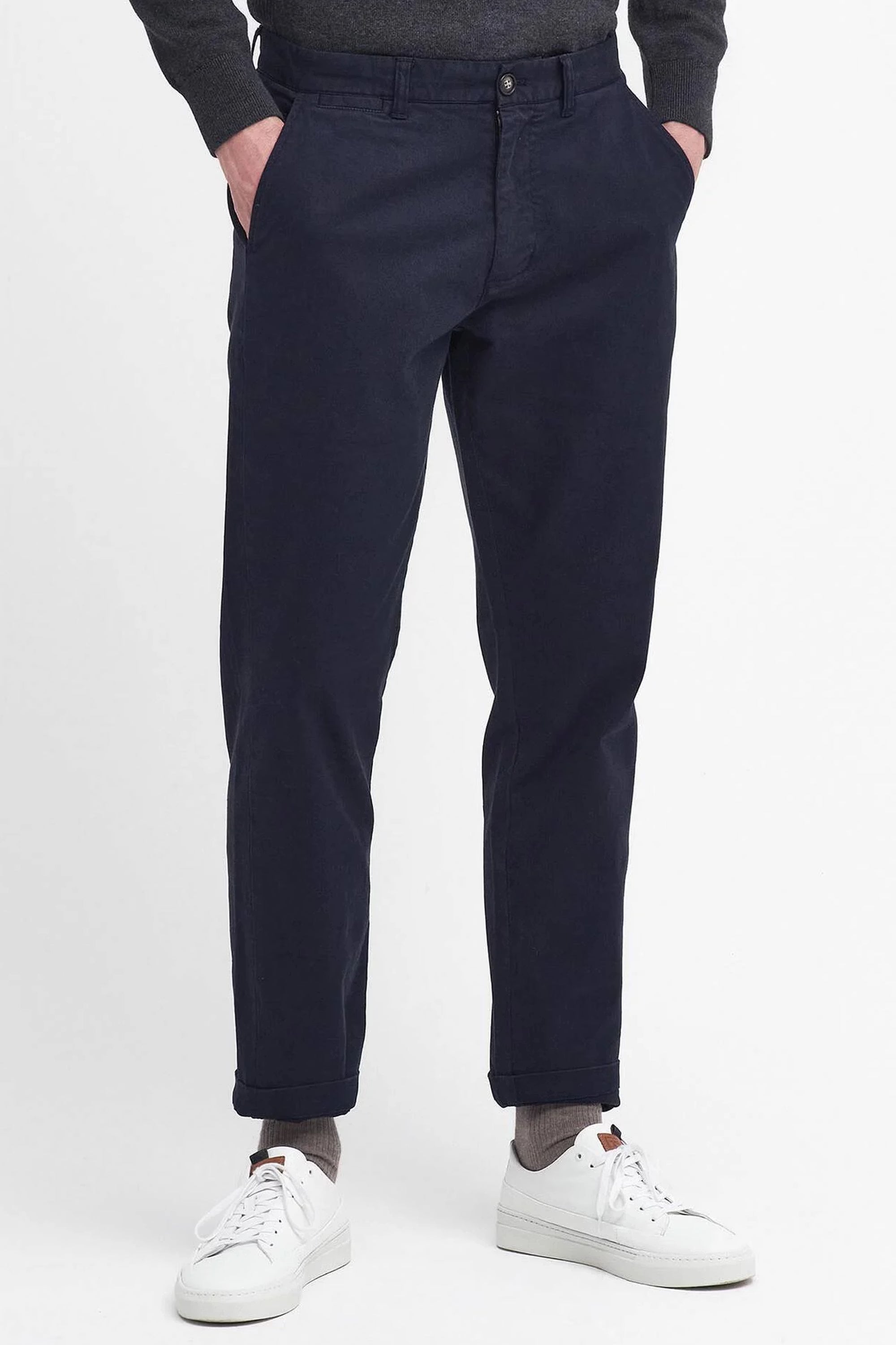 Barbour Washed Twill Tailored Trouser #Colour_Navy