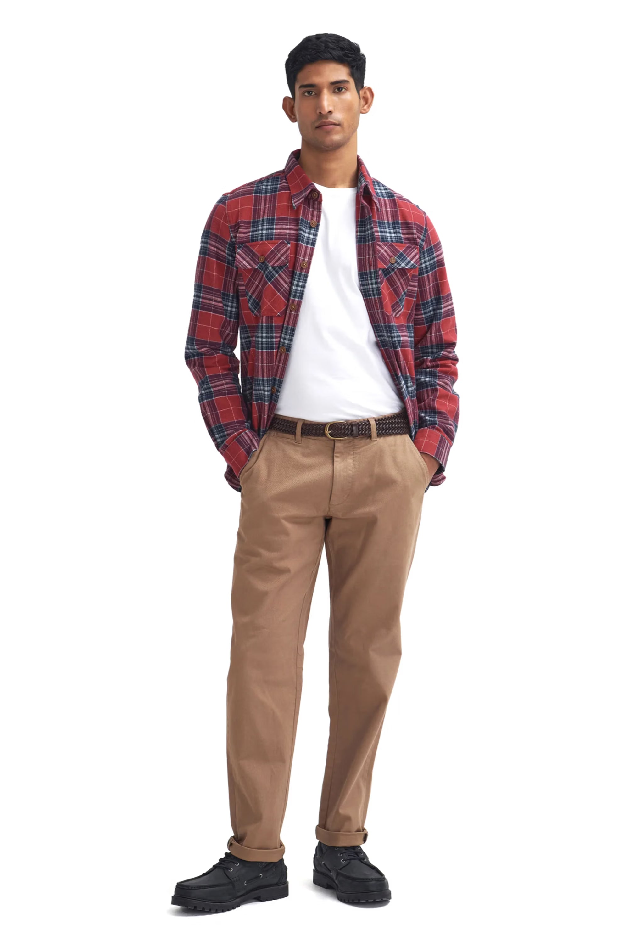 Barbour Washed Twill Tailored Trouser #Colour_Stone