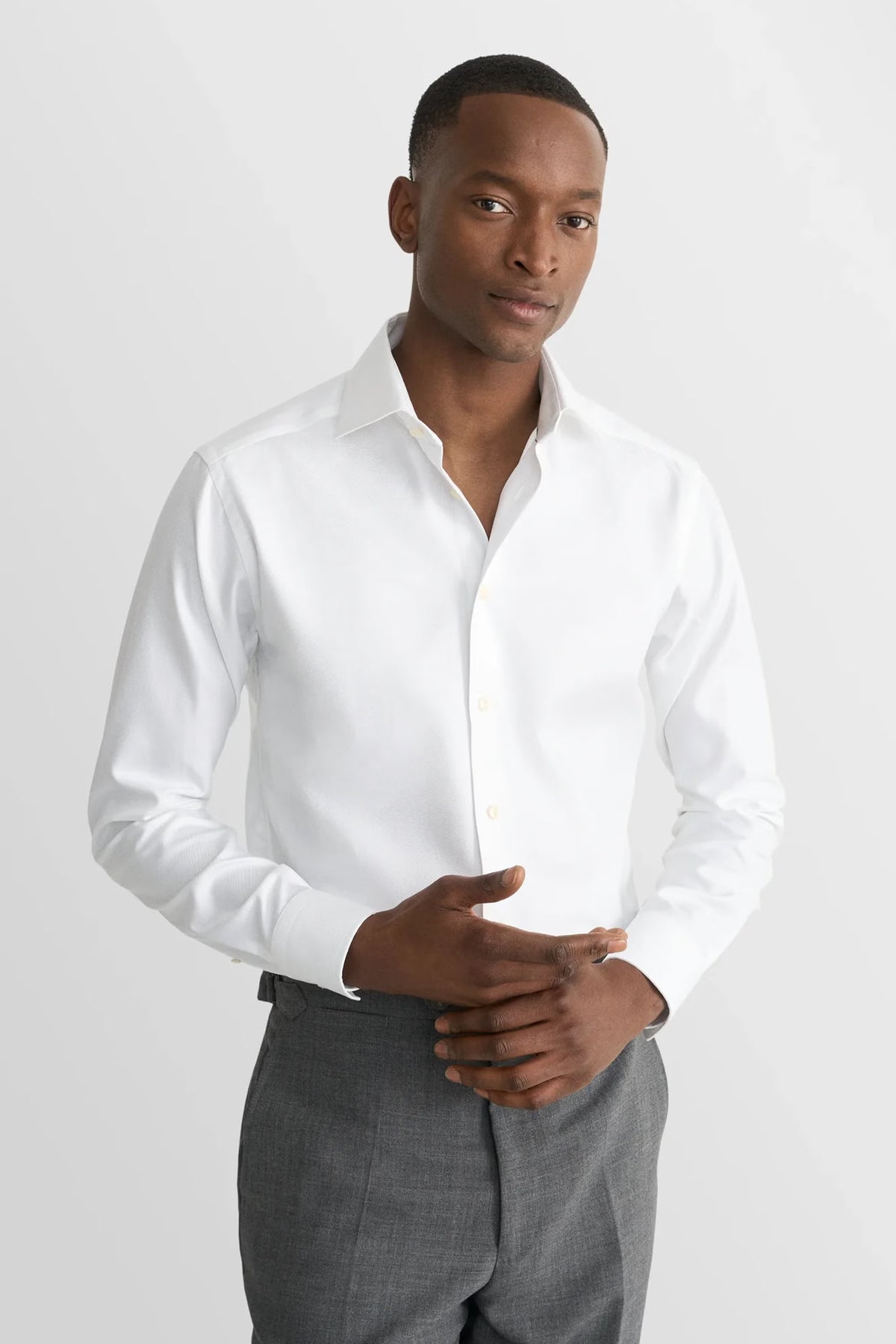 Textured Twill Effect Shirt