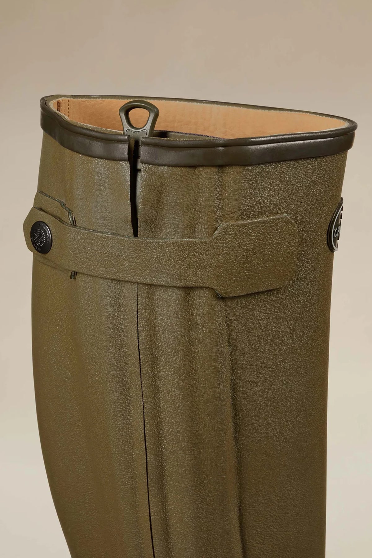 Le Chameau Women's Chasseur Leather Lined Wellington Boot #Colour_Vert Vierzon