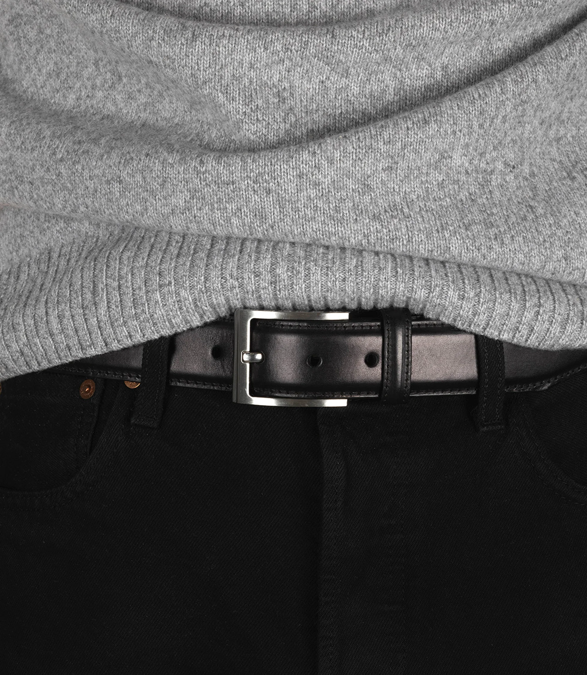 Loake Dark Brown Philip Leather Belt #Colour_Dark Brown