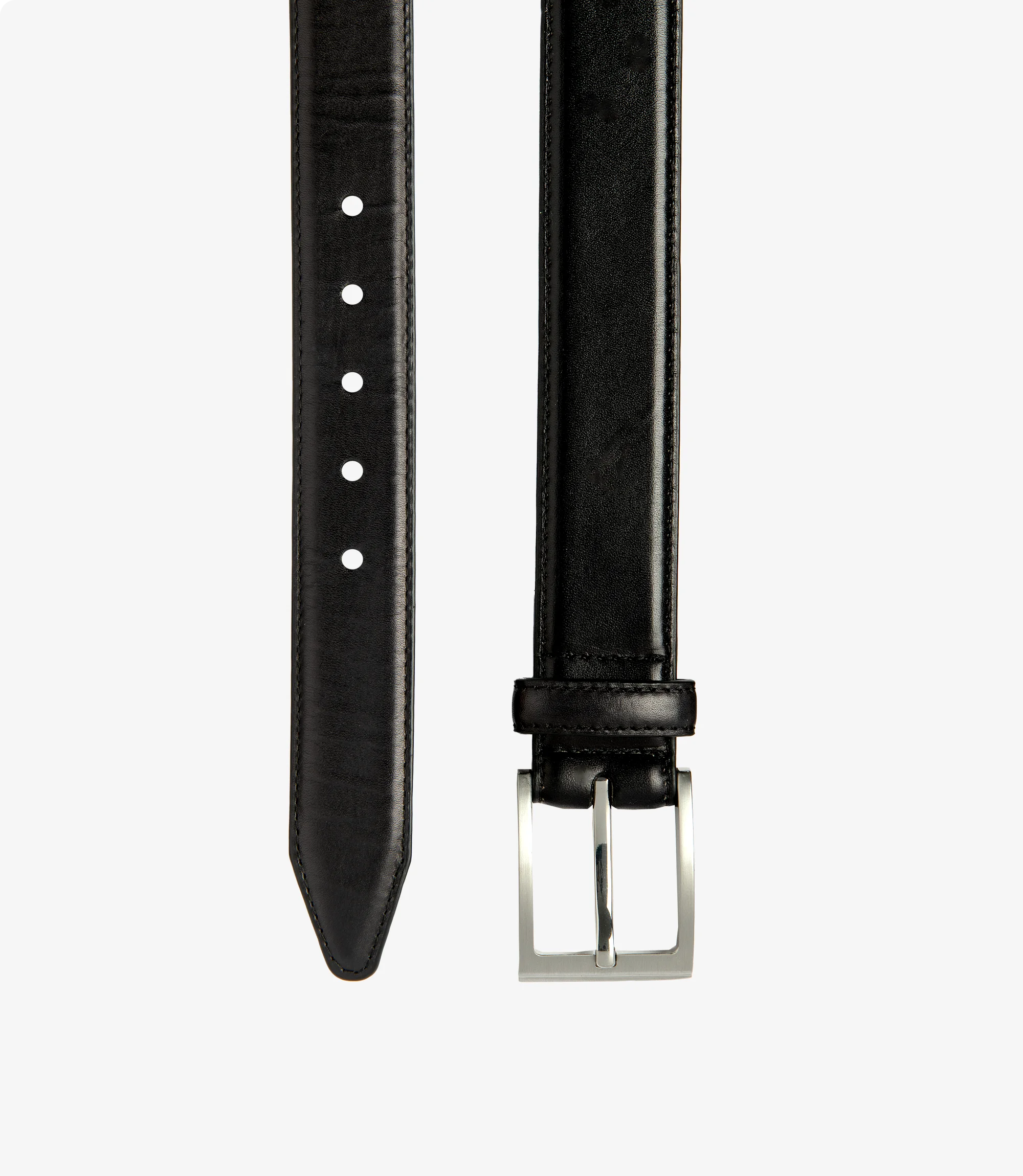 Loake Black Philip Leather Belt #Colour_Black