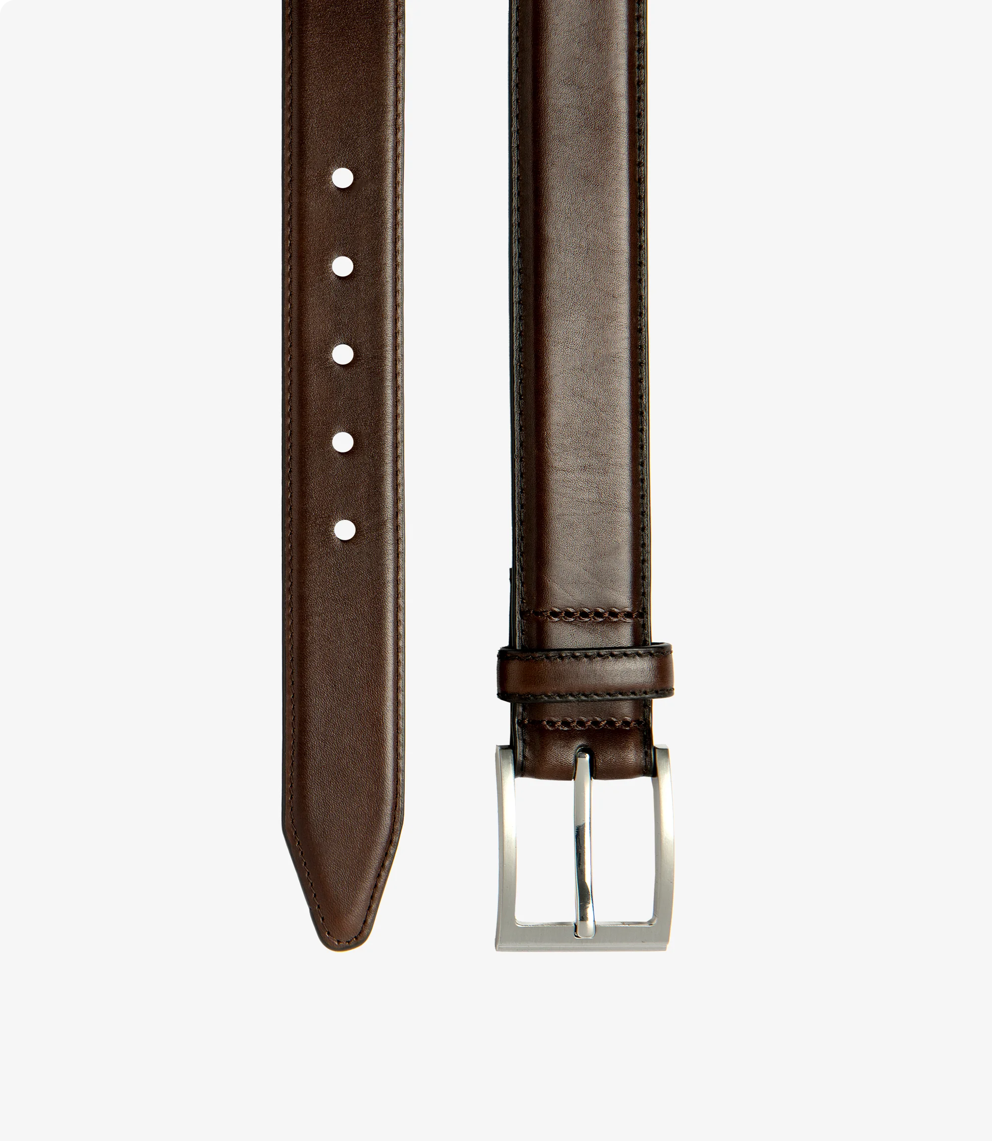 Loake Dark Brown Philip Leather Belt #Colour_Dark Brown