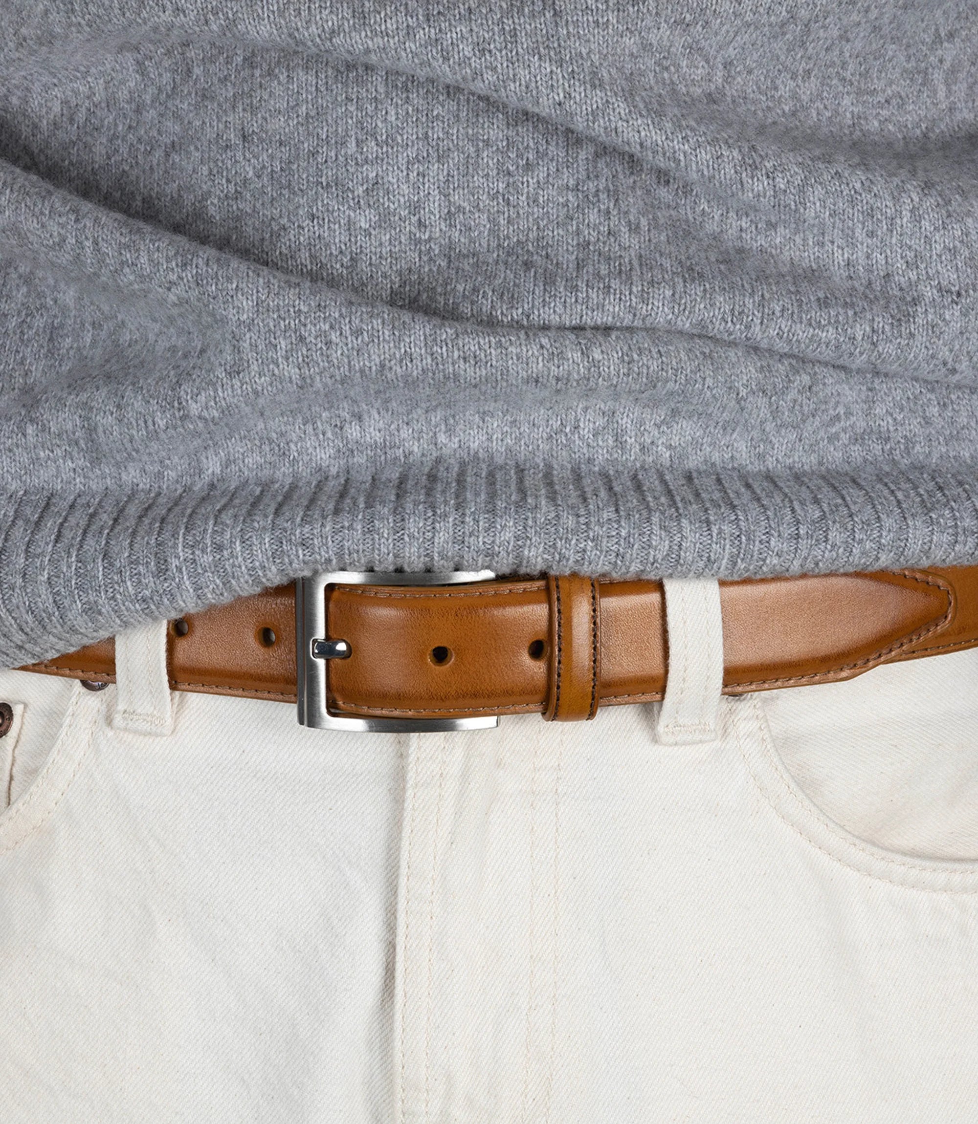 Loake Dark Brown Philip Leather Belt #Colour_Dark Brown