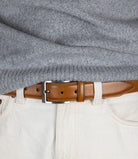 Loake Dark Brown Philip Leather Belt #Colour_Dark Brown