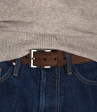 Loake Brown Suede William Suede Belt #Colour_Brown Suede