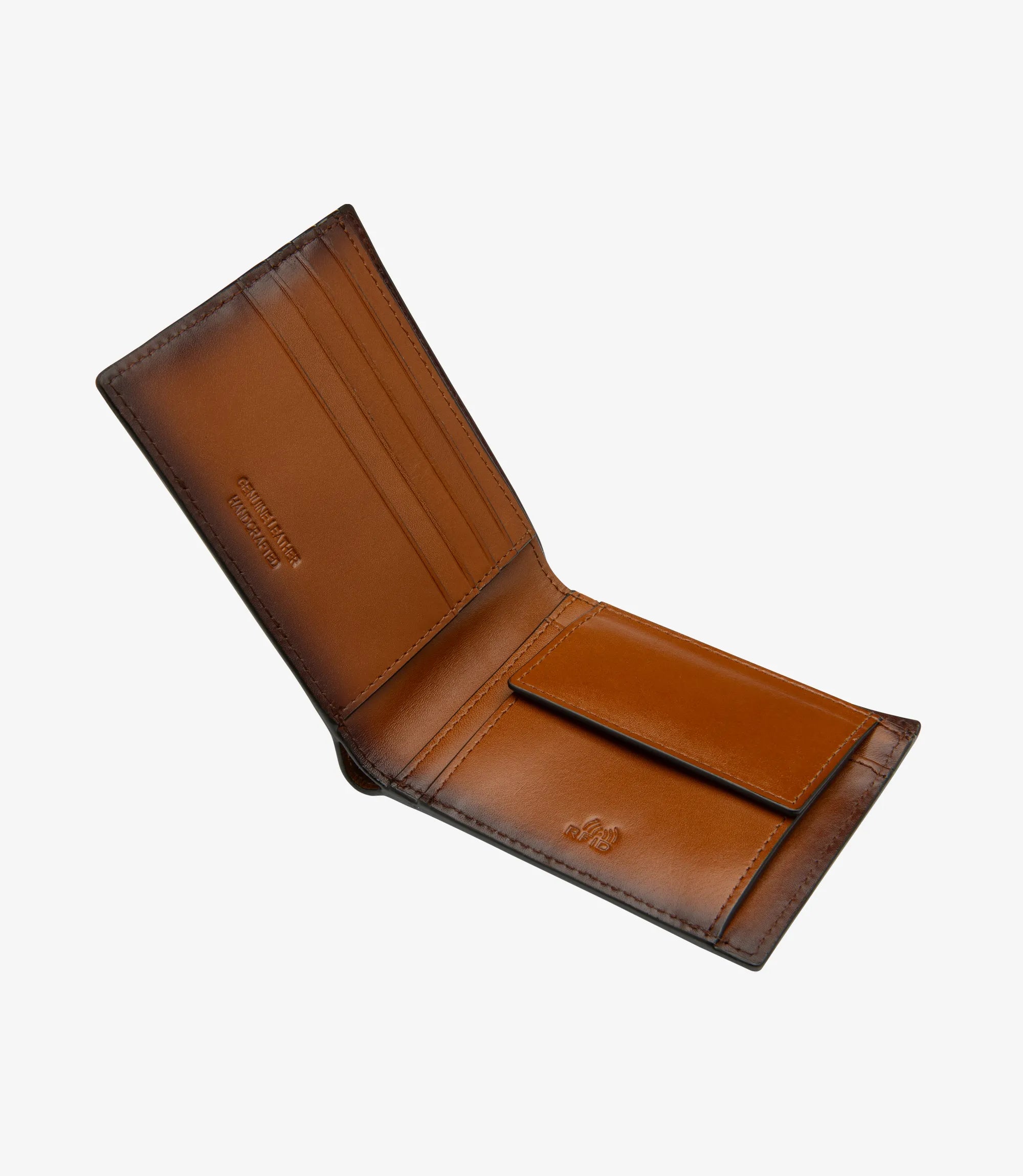 Loake Whiskey Barclay Card & Coin Wallet #Colour_Whiskey