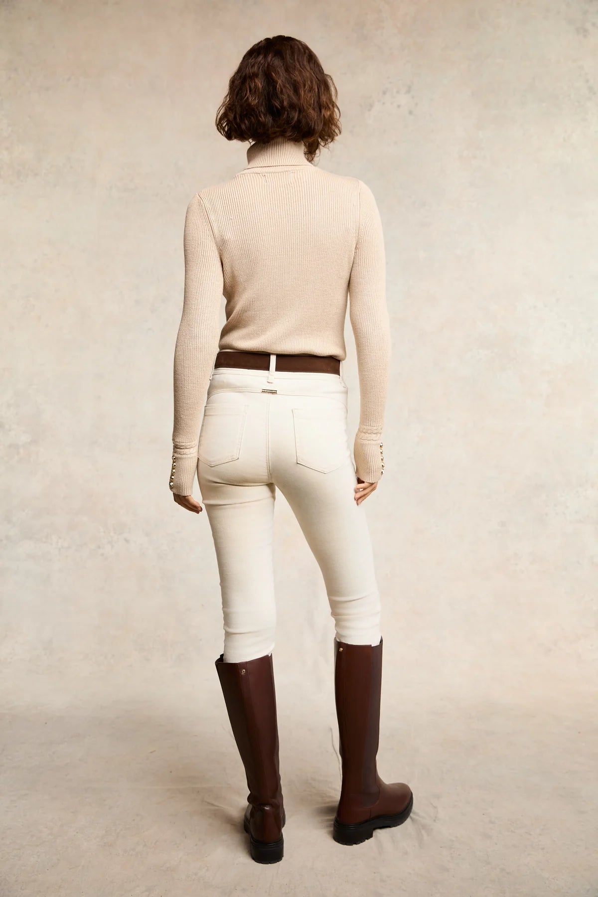 Holland Cooper Jodhpur Jean in Hunter Green #Colour_Oatmeal