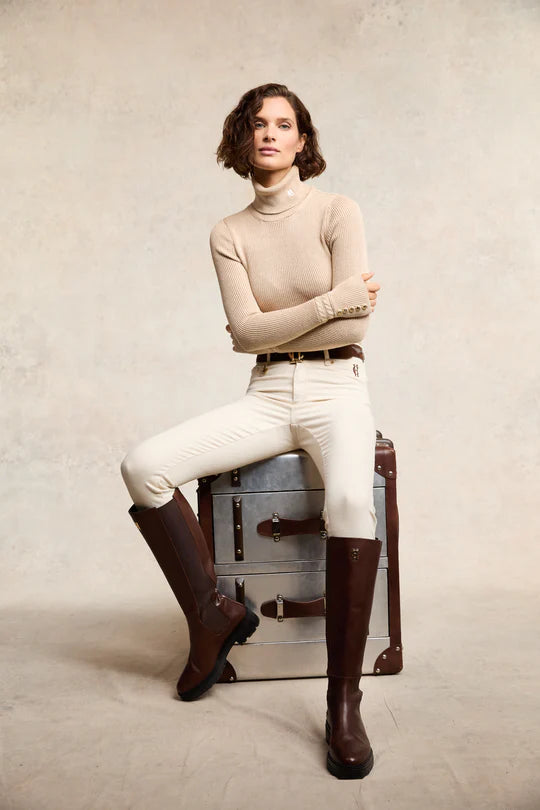 Holland Cooper Jodhpur Jean in Hunter Green #Colour_Oatmeal