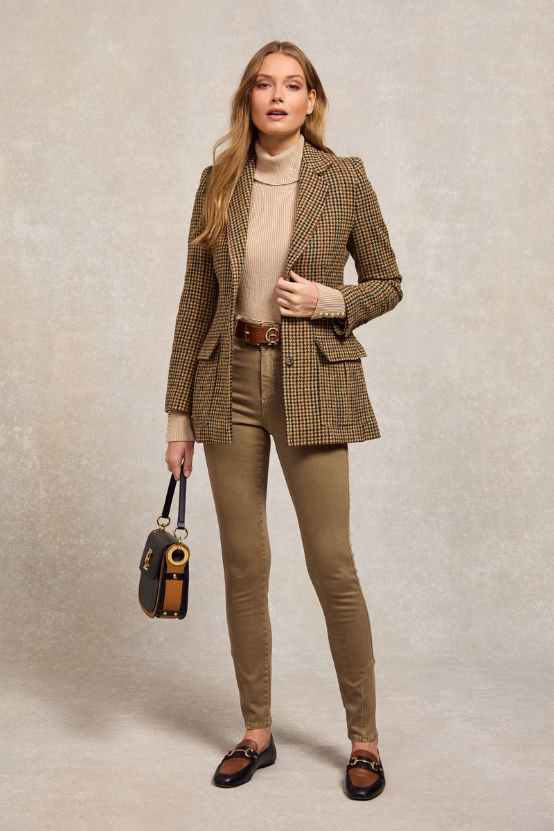 Holland Cooper Jodhpur Jean in Washed Khaki #Colour_Washed Khaki