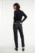 High Rise Slim Jean -   washed black - 16 - View 100