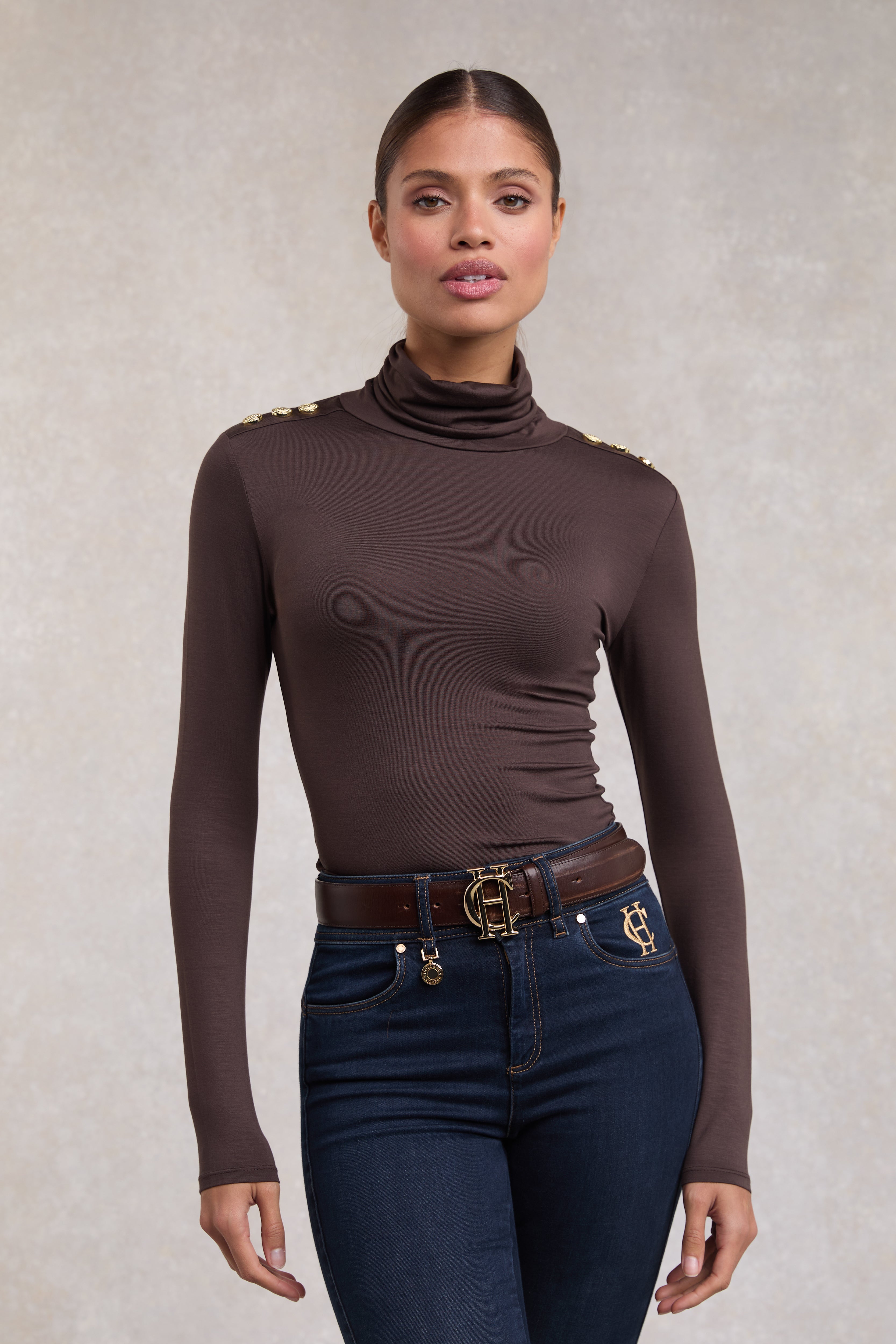 Essential Roll Neck -    coffee -  L - View 93
