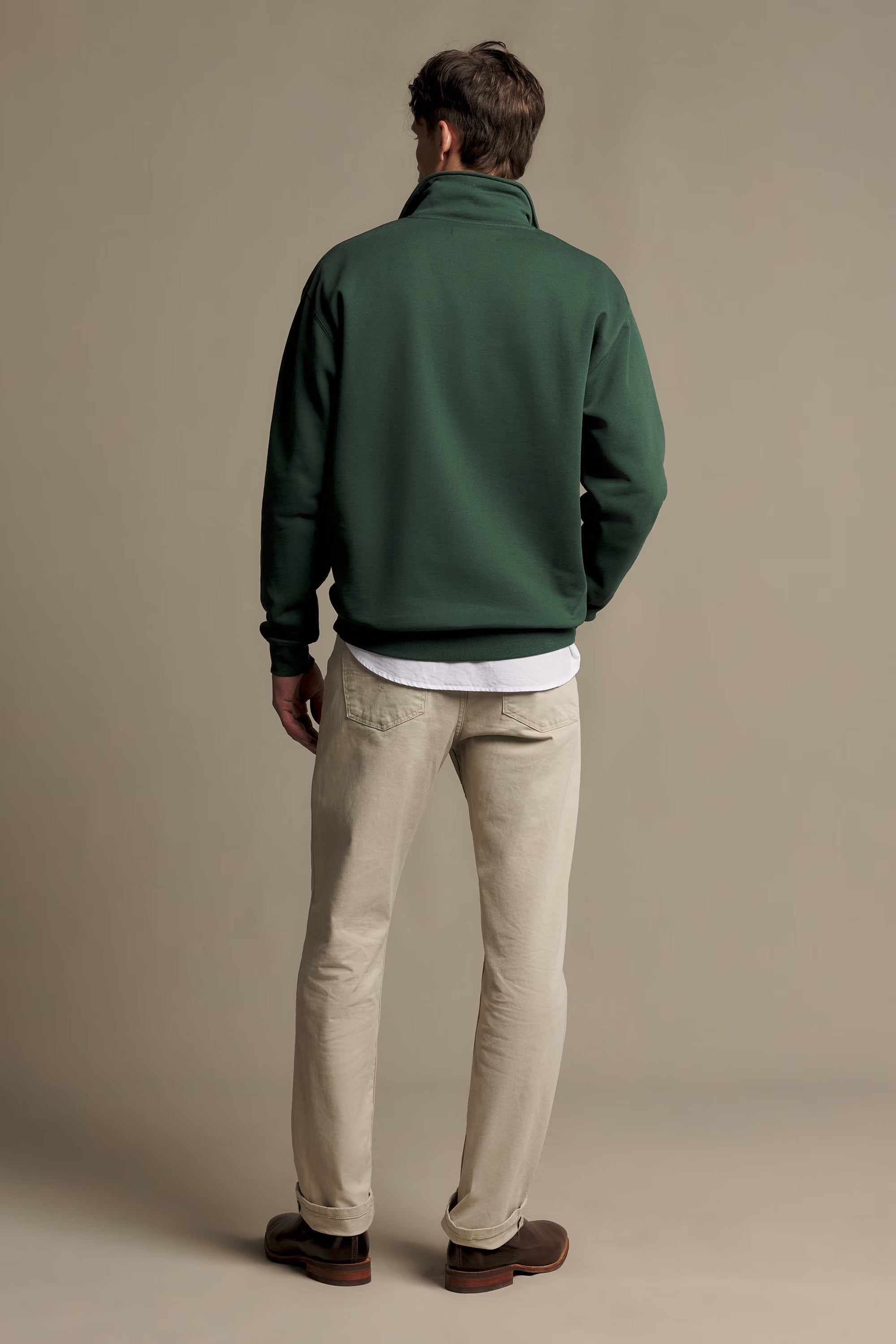 R.M. Williams Mulyungarie 1/4 Zip Sweatshirt #Colour_Pine