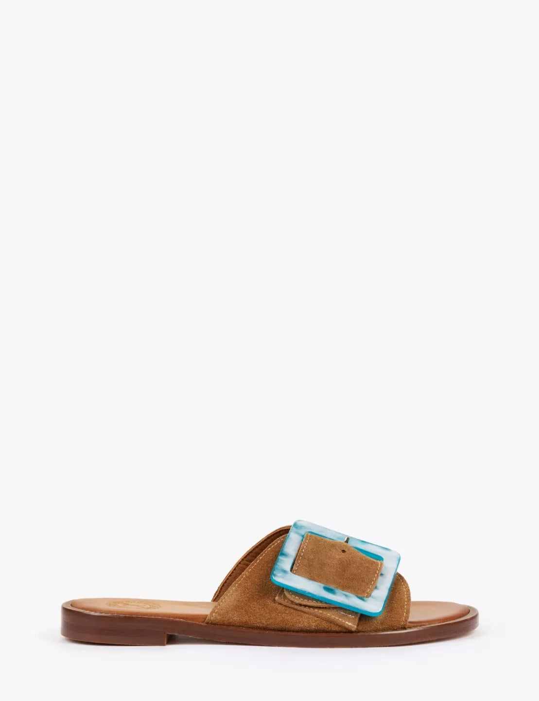 Penelope Chilvers Tan Biarritz Buckle Sandal #Colour_Tan