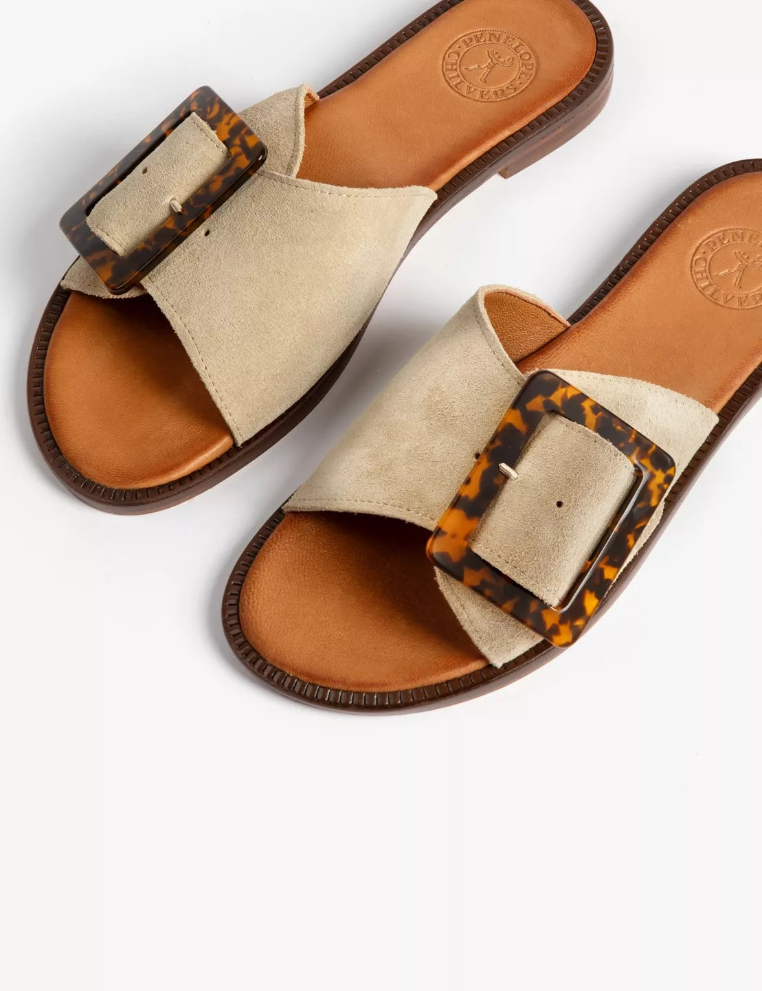 Penelope Chilvers Camel Biarritz Buckle Sandal #Colour_Camel