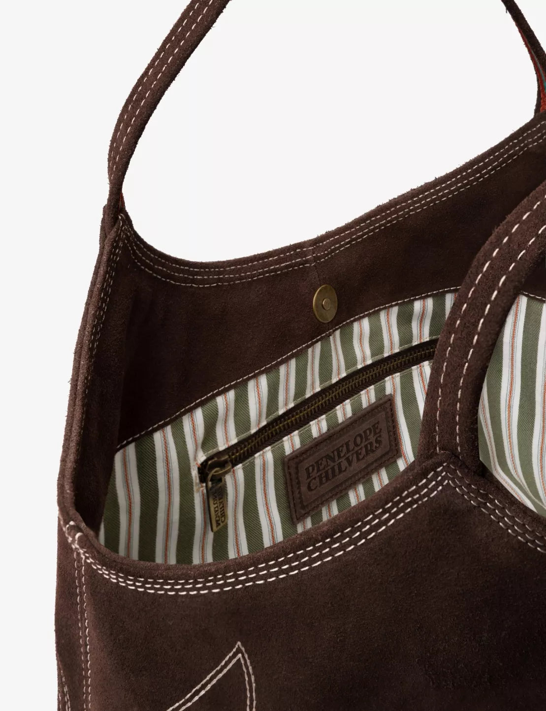 Penelope Chilvers Bitter Chocolate Pillow Paloma Bag #Colour_Bitter Chocolate