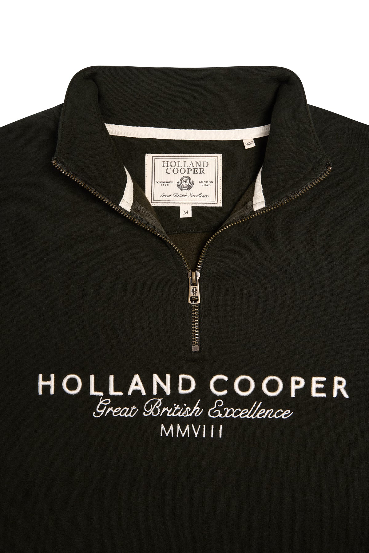 Holland Cooper Sporting Goods Zip Henley (Men's) #Colour_Racing Green