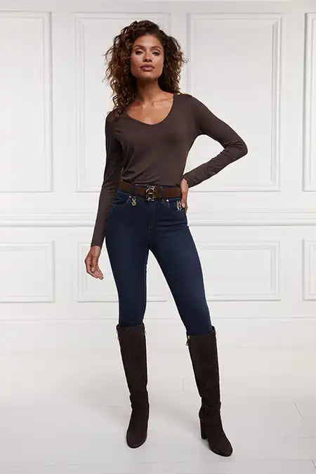 Long Sleeve V-Neck Tee - Gallery Image 101