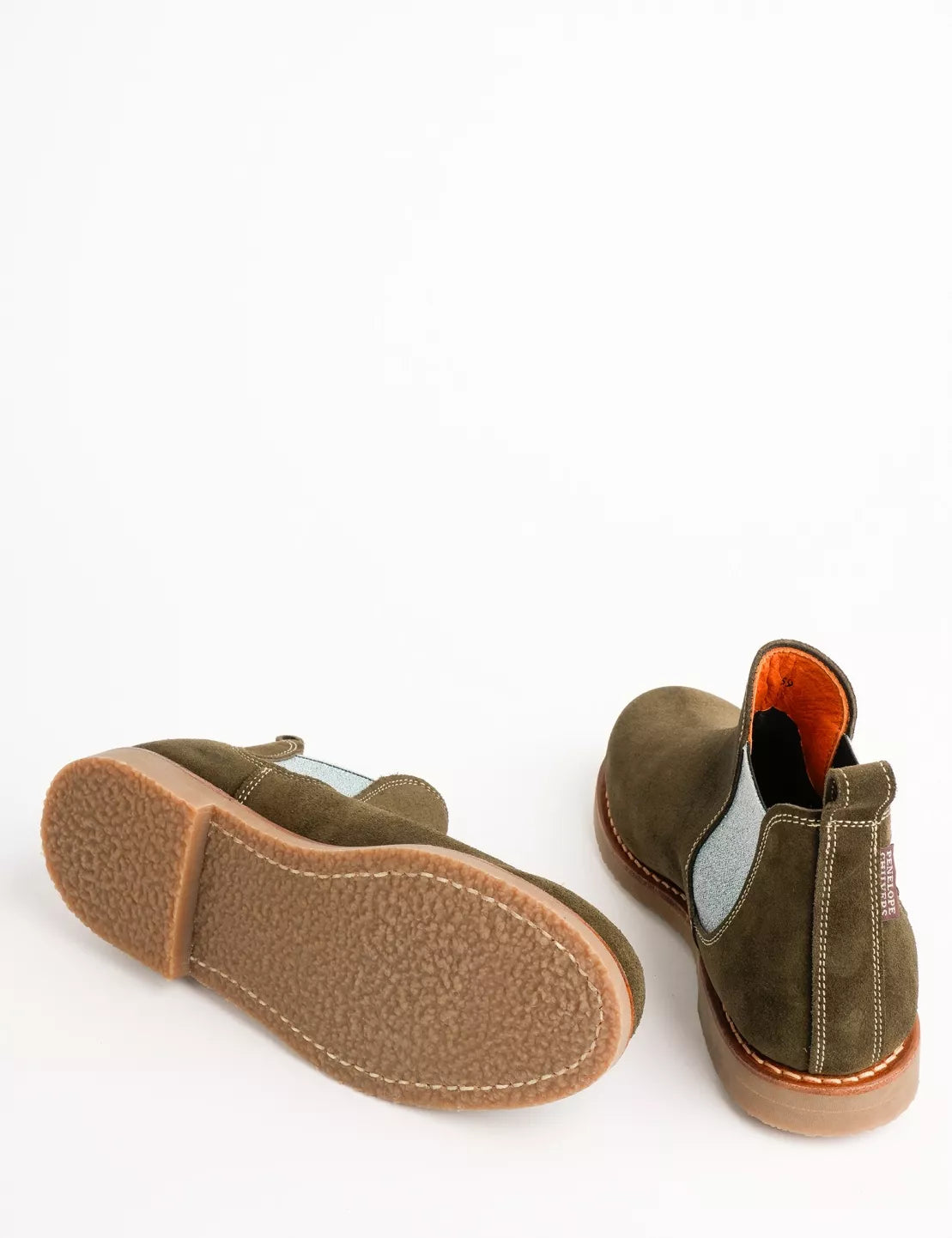 Penelope Chilvers Khaki/Turquoise Safari Suede Boot #Colour_Khaki/Turquoise