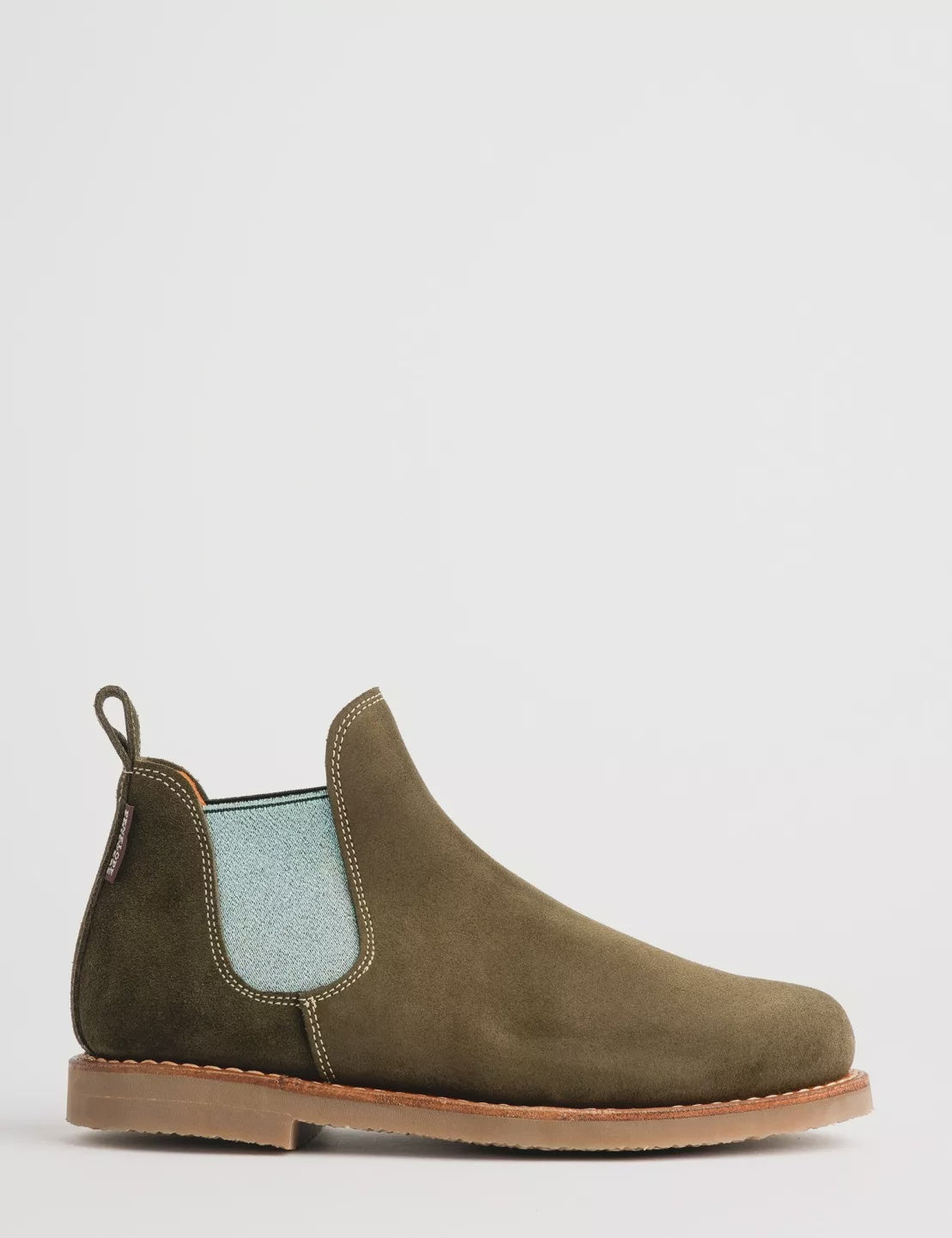 Penelope Chilvers Khaki/Turquoise Safari Suede Boot #Colour_Khaki/Turquoise