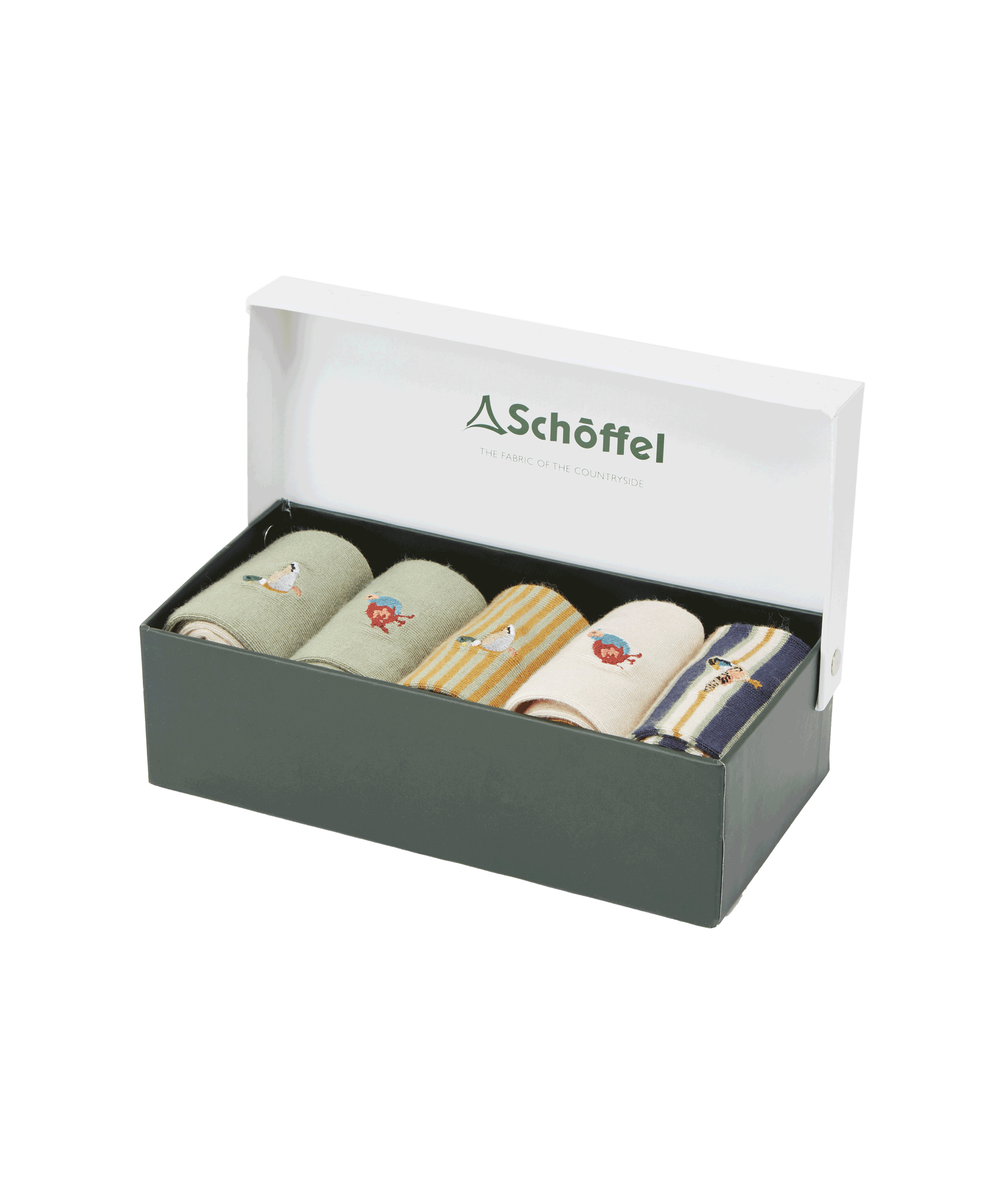 Schoffel Game Birds Bamboo Sock (Box of 5) #Colour_Game Birds