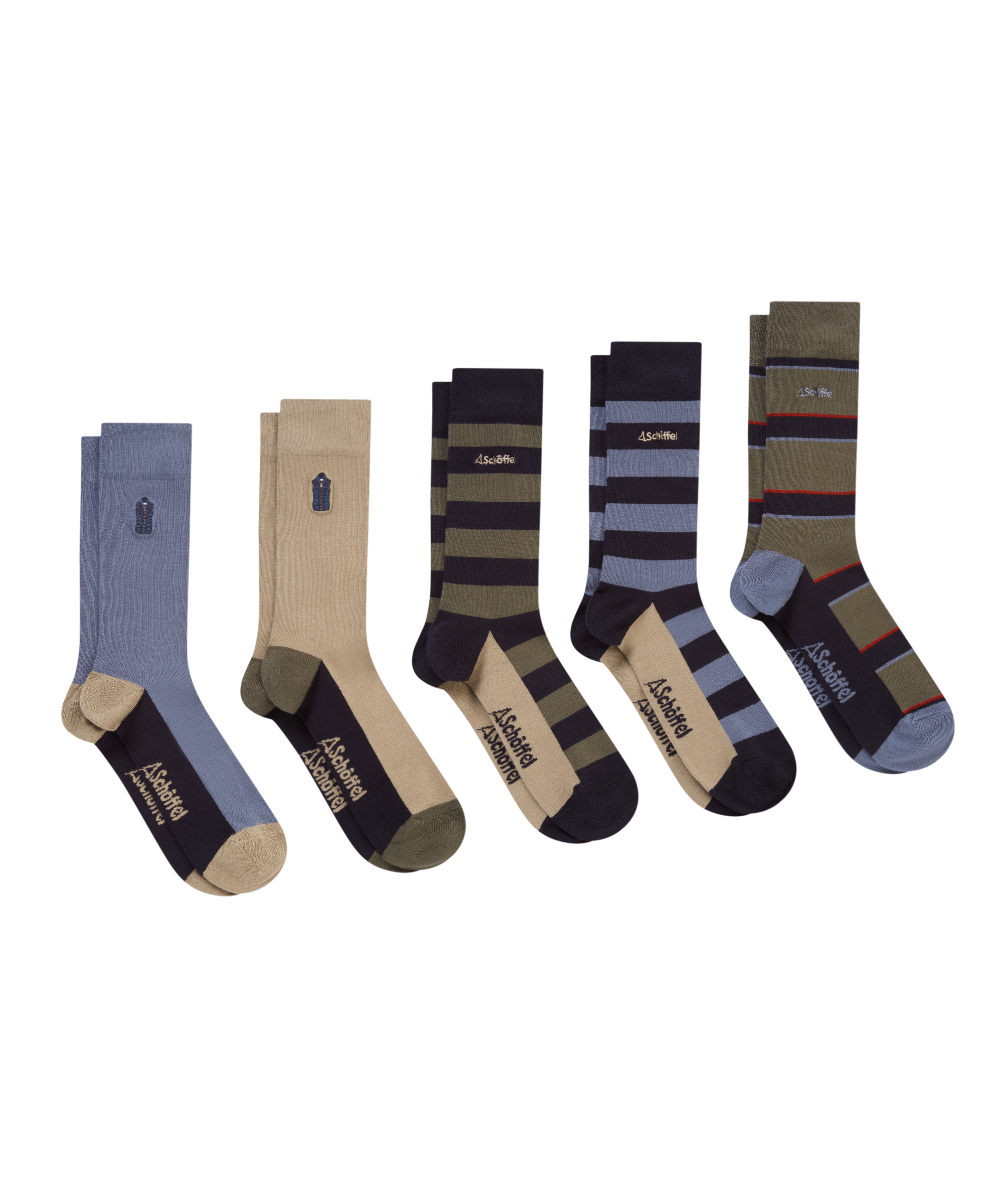 Schoffel Oakham Mix Bamboo Sock (Box of 5) #Colour_Oakham Mix