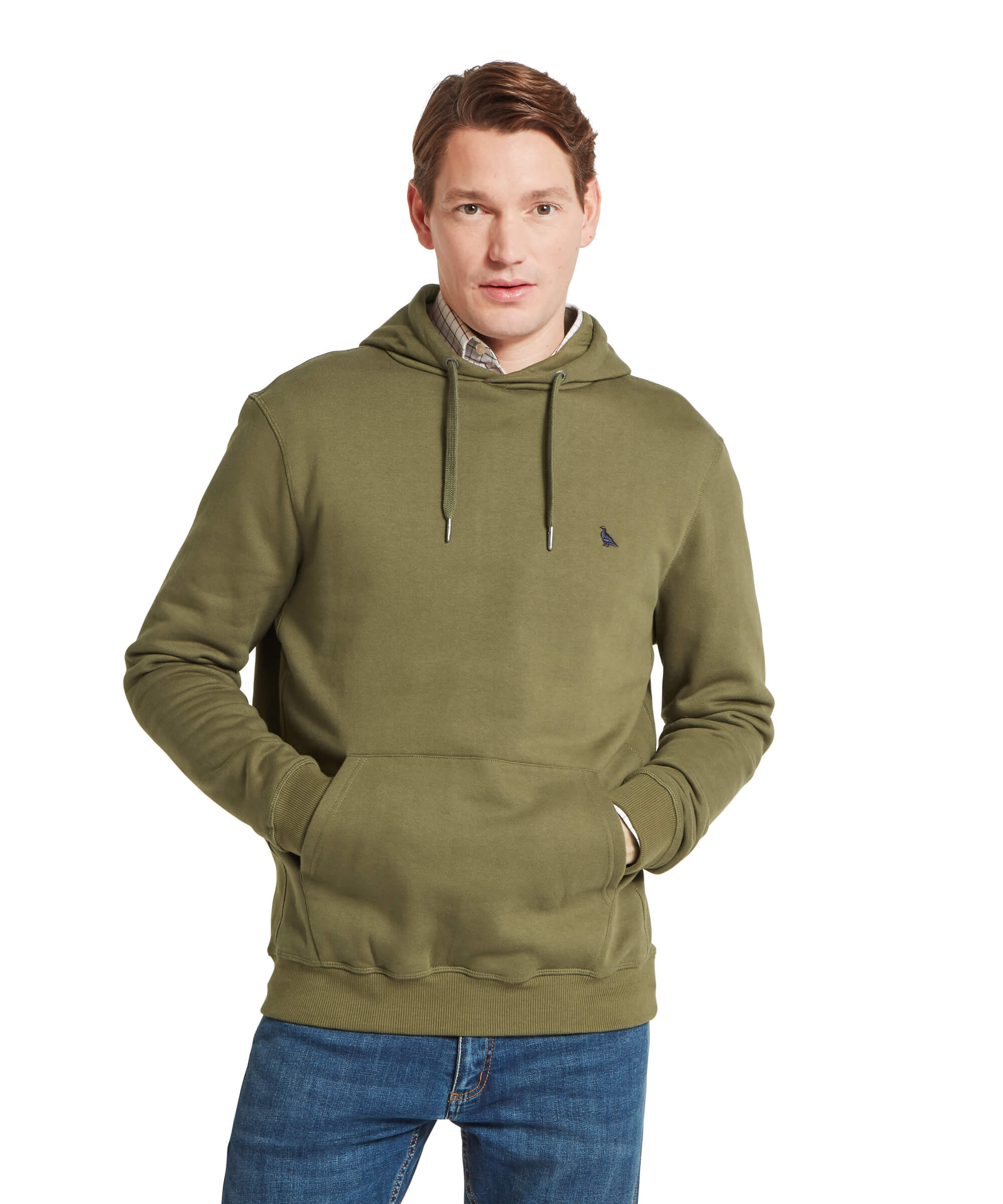 Schoffel Pentire Heritage Hoodie #Colour_Dark Khaki Green
