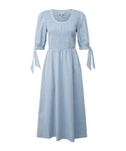 Schoffel Denim Blue Flora Gingham Dress #Colour_Denim Blue