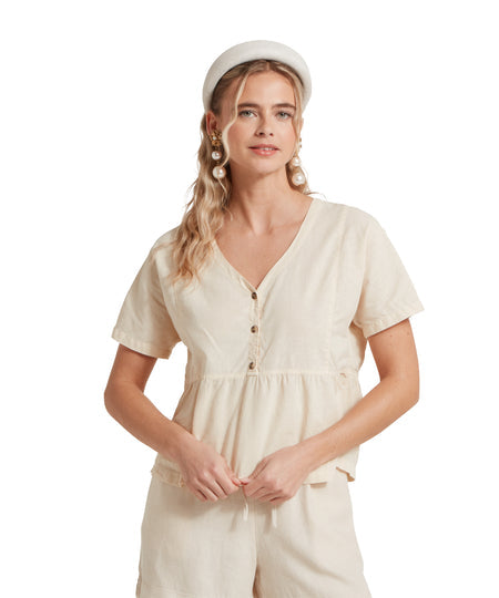 Schoffel Oat Lavenham Linen Top #Colour_Oat