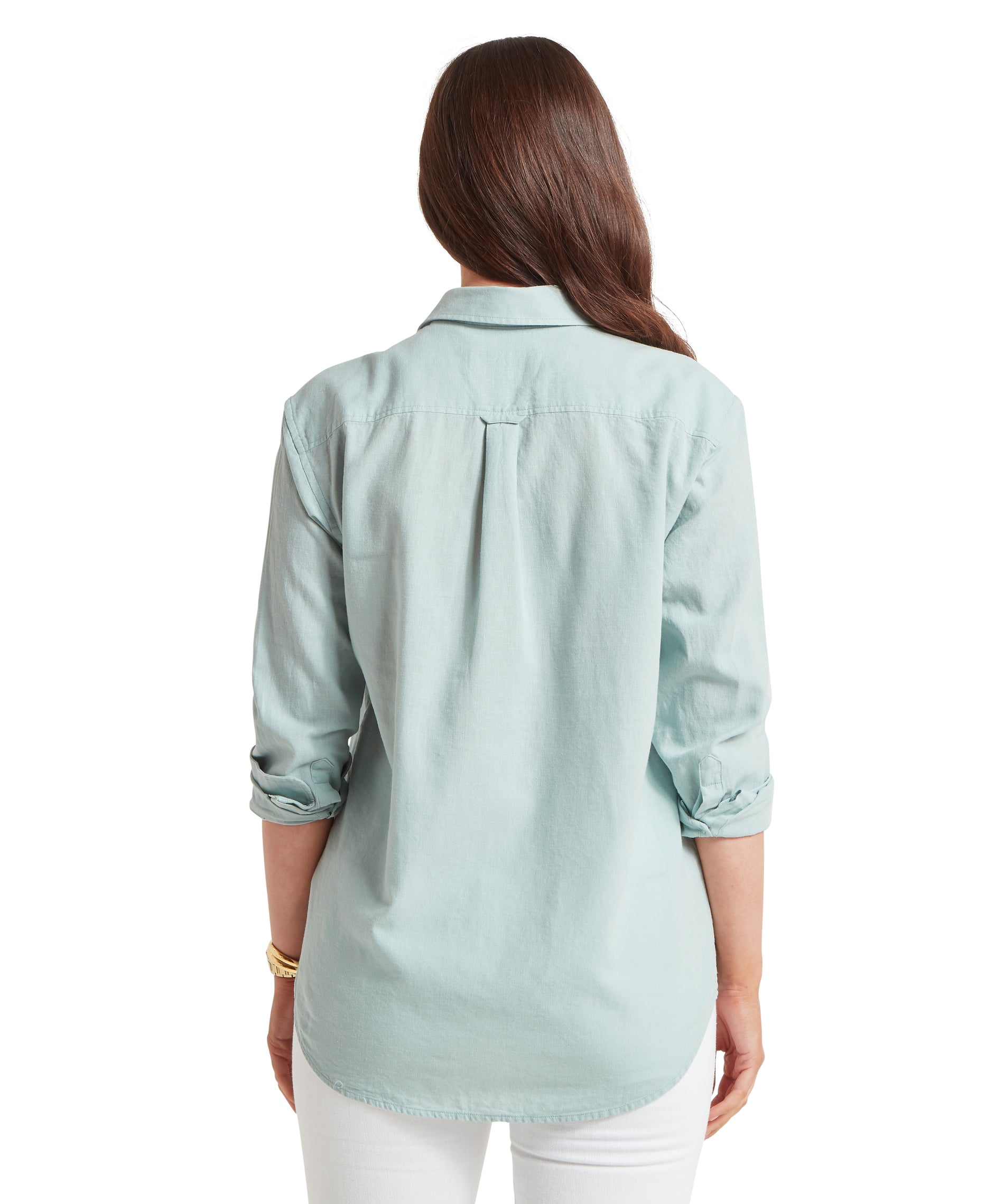 Schoffel Blue Stripe Salthouse Linen Shirt #Colour_Blue Stripe