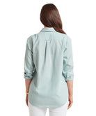 Schoffel Blue Stripe Salthouse Linen Shirt #Colour_Blue Stripe