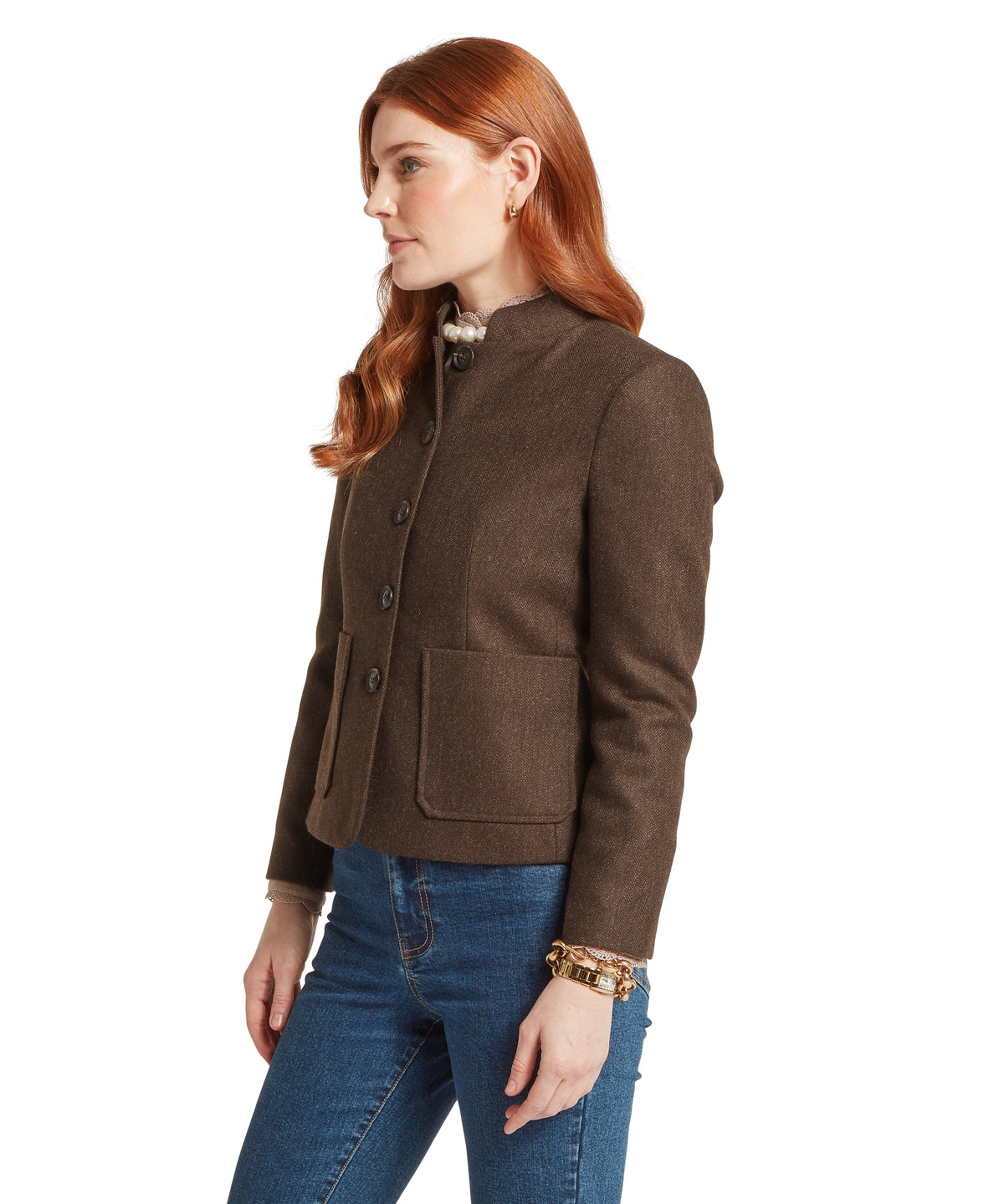 Schoffel St Abbs Tweed Blazer #Colour_Chocolate Herr Tweed