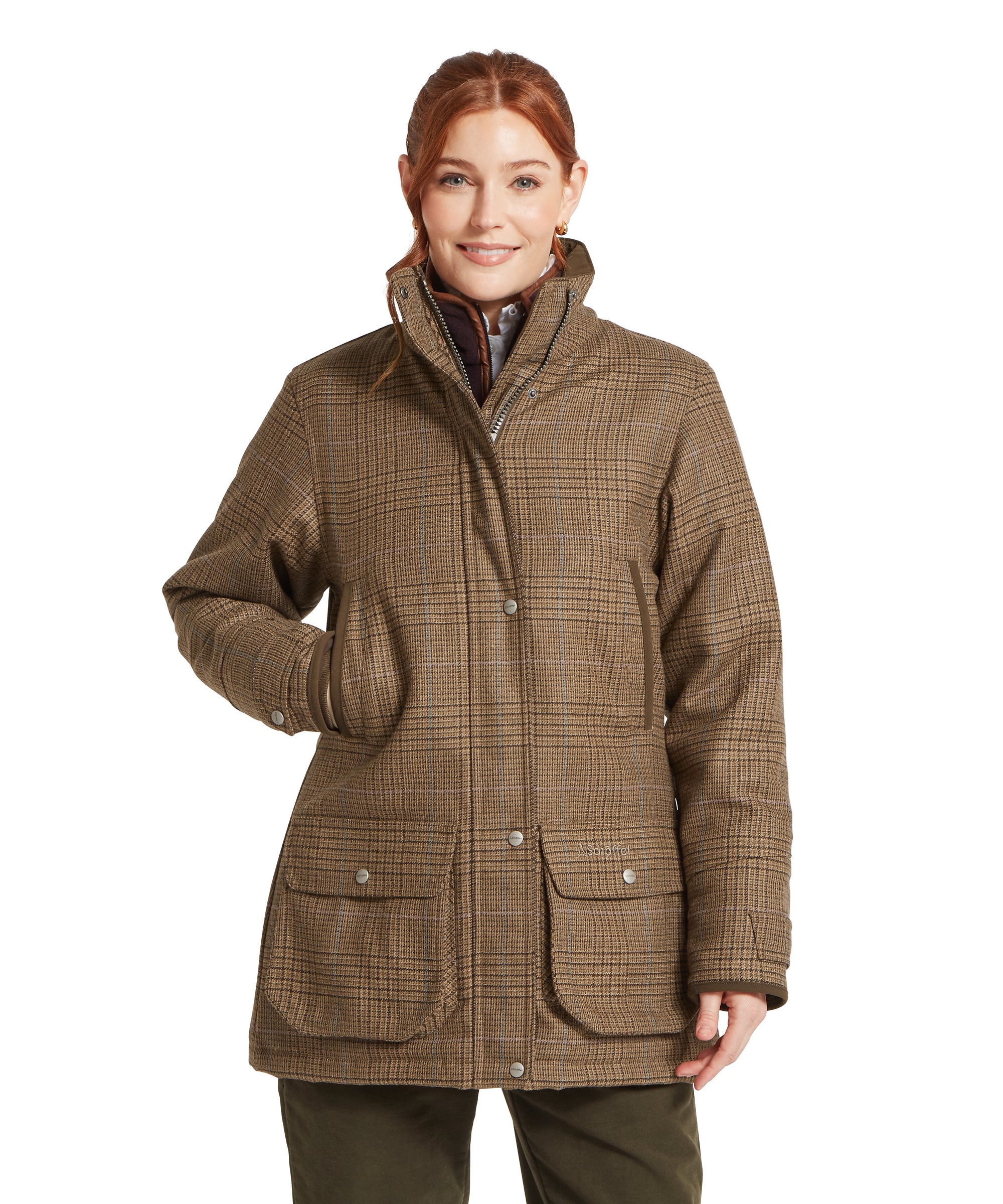 Schoffel Womens Ptarmigan Tweed Coat #Colour_Teviot Tweed