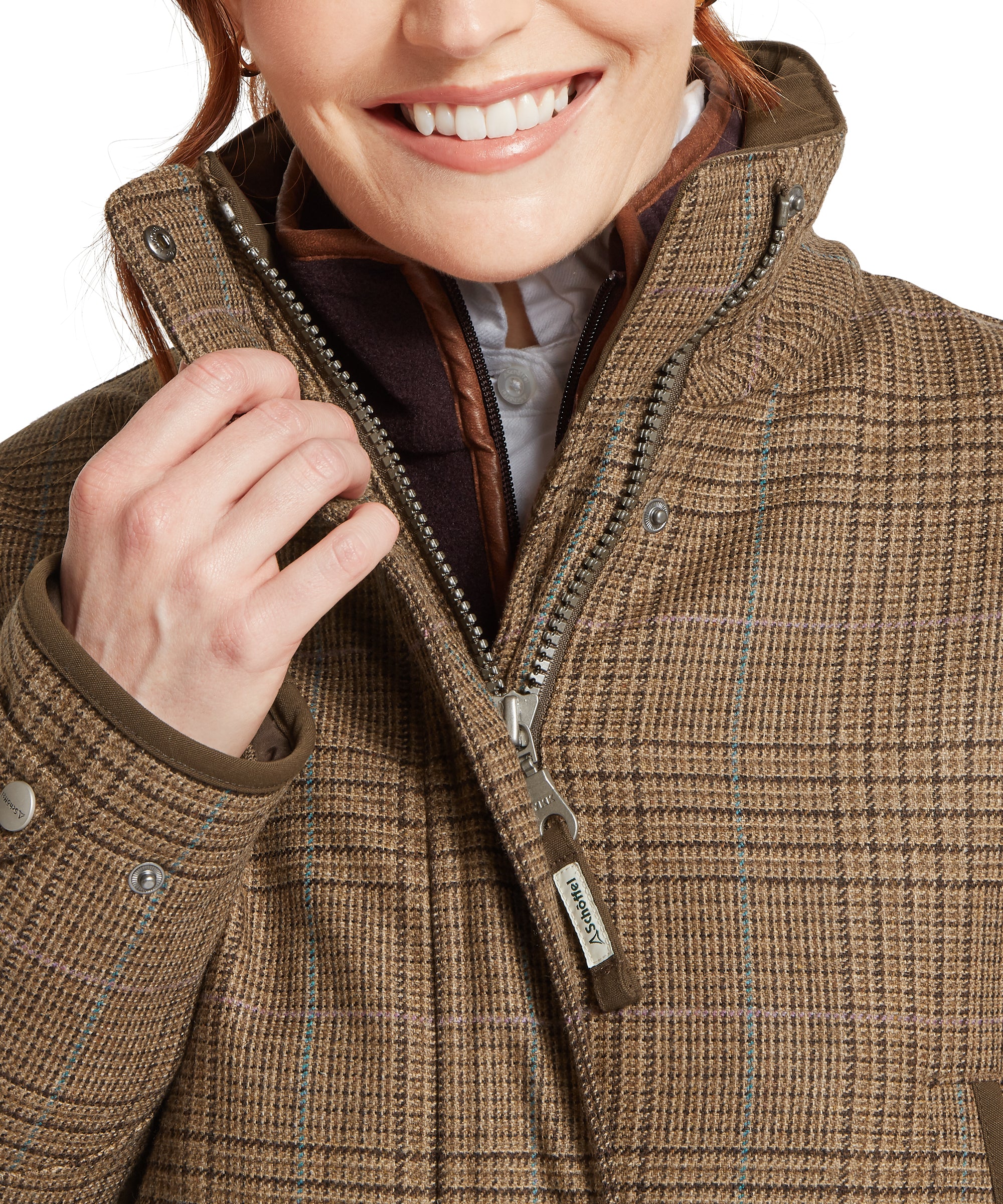Schoffel Womens Ptarmigan Tweed Coat #Colour_Teviot Tweed