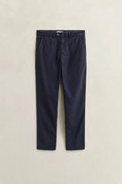 GANT Evening Blue Slim Cotton Linen Chino #Colour_Evening Blue