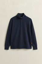 GANT Evening Blue Light Sacker Half Zip #Colour_Evening Blue