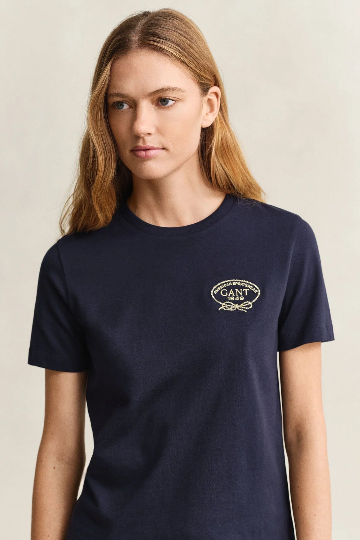 GANT Evening Blue Rope Graphic SS T-Shirt #Colour_Evening Blue