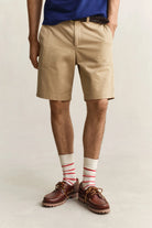 GANT Dark Khaki Reg Classic Chino Shorts #Colour_Dark Khaki