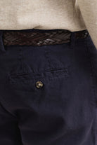 GANT Evening Blue Slim Cotton Linen Chino #Colour_Evening Blue
