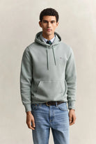 GANT Ceramic Grey Reg Shield Hoodie #Colour_Ceramic Grey