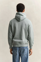 GANT Ceramic Grey Reg Shield Hoodie #Colour_Ceramic Grey